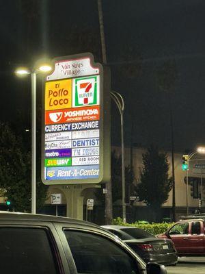 Signage along Van Nuys Blvd..
