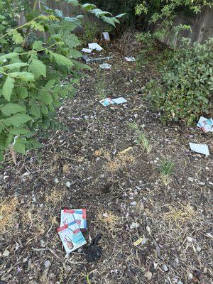 Garbage flyers left all over my property