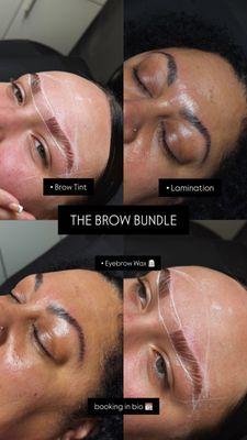 brow lamination and tint