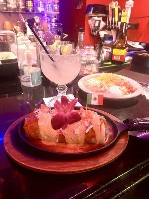 Steak fajita burrito