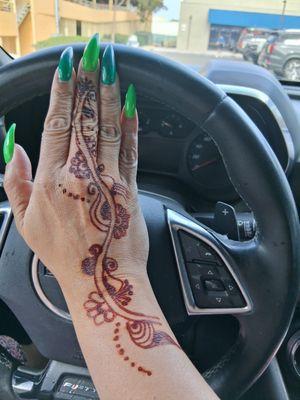 Henna tattoo.