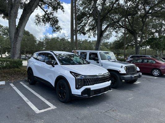My jeep trade to my new Kia sportage
