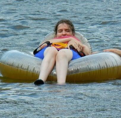 The Ergotrans was used to get Sarah into the float ring for hours of fun on the water.