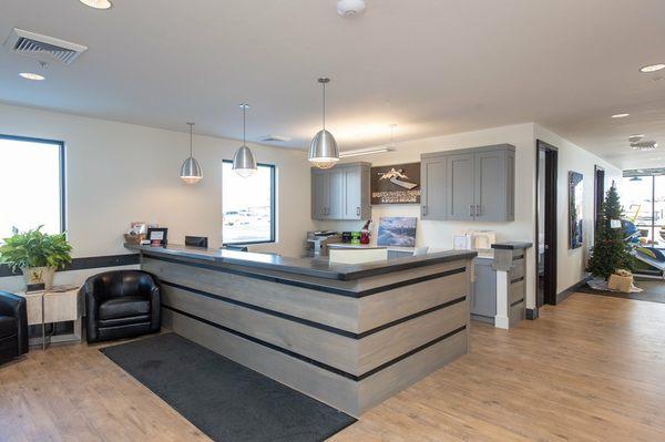 Our front desk, where our lovely receptionists greet you.