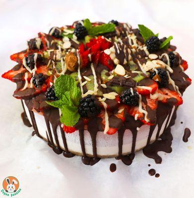 Our Famous Raw Vegan Berry Cake ( all ingredients are organic, natural, non gmo, sugar free)