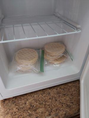Waffles in Ziplock bags
