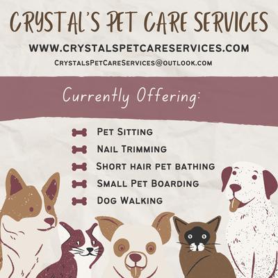 Crystal's Pet Care Services