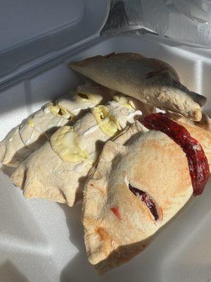 Bavarian cream and raspberry hand pies