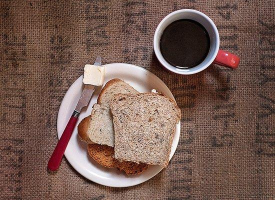Toast and coffee = a great way to start the day.