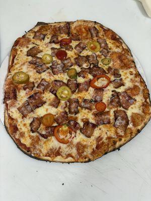 Bacon-a-tor with hot cherry peppers