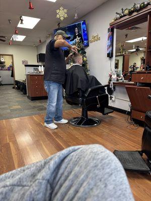 Issa cutting my son's hair! Always does a great job!