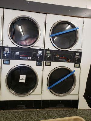 Three of many "out of order."