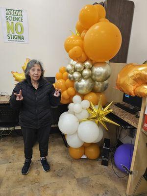 They have the clinic decorated for Thanksgiving could not wait to take a photo of my mother-in-law