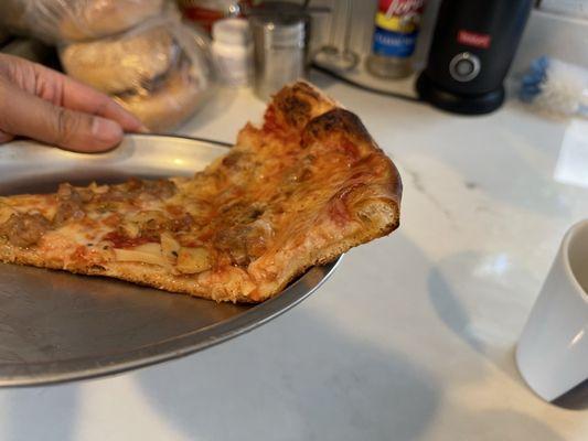 A little stiff crispy