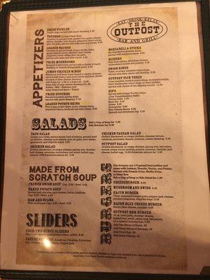 Menu front