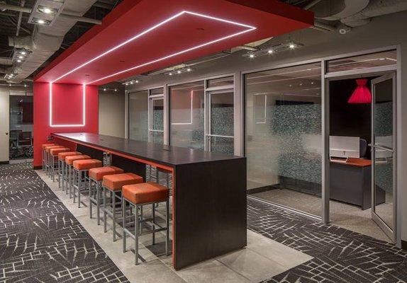 Custom community table, measuring 3' x 23' in size.