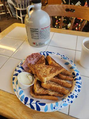 French toast and ham