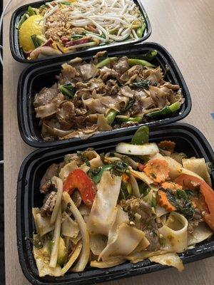 Pad Kra Prow, Pad See Ew, Pad Thai