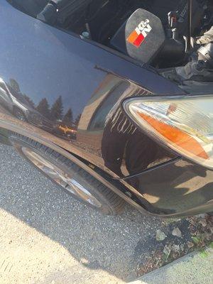 Returned with a clip broken on the wheel housing