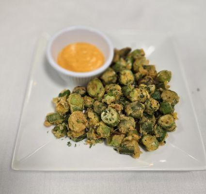 Okra Bites with Miss Pinny Reggae Sauce