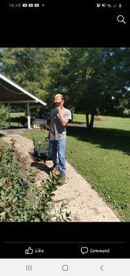 Huge mulch bed installation