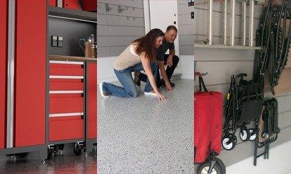 Garage floors, storage & cabinets