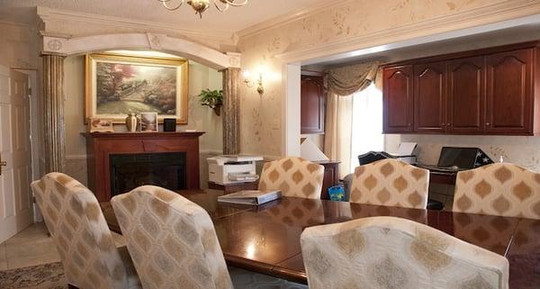 Comfortable, warm office.