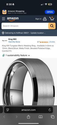 The full Amazon product listing