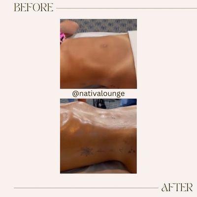 Clients before and after