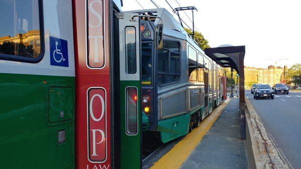 Inbound train at Allstone Street