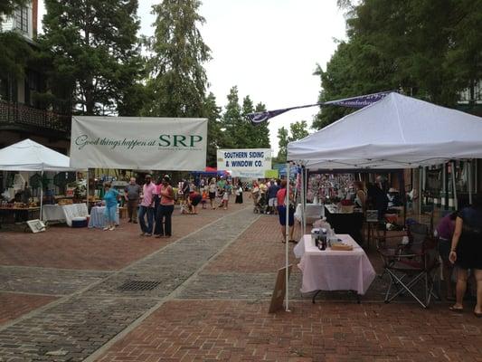 Tables and EZ Ups all down the street. So much to see!