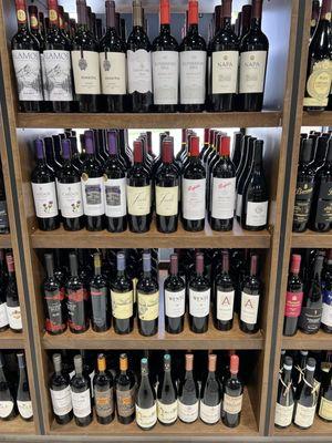 Malbec and Shiraz section