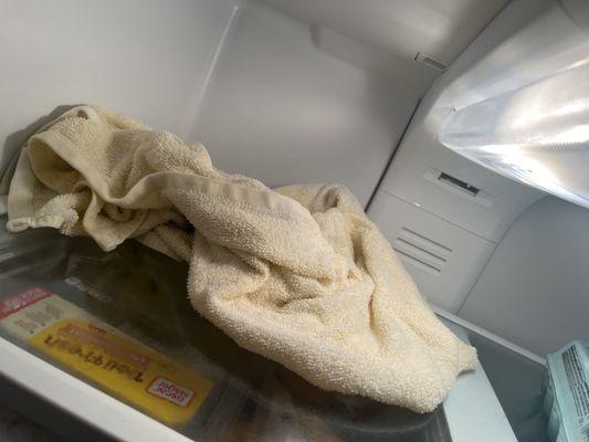 I have to keep a big towel in it