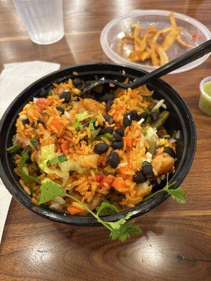 Bowl with Taco Baja Shrimp