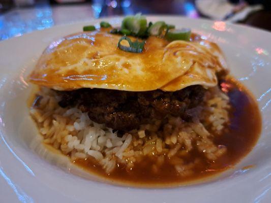 Loco Moco is available on the Breakfast Menu.