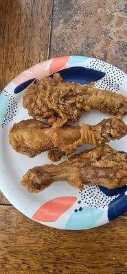Use to be great chicken... now the last 2 times, we've received chicken that was over cooked with little meet.   Would not recommend.
