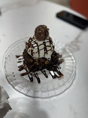 Hot chocolate brownie