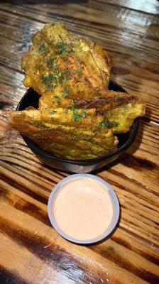 Tostones with Mayo ketchup