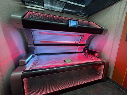brand new bed... tanning bed at the future comes equipped with aromatherapy mist