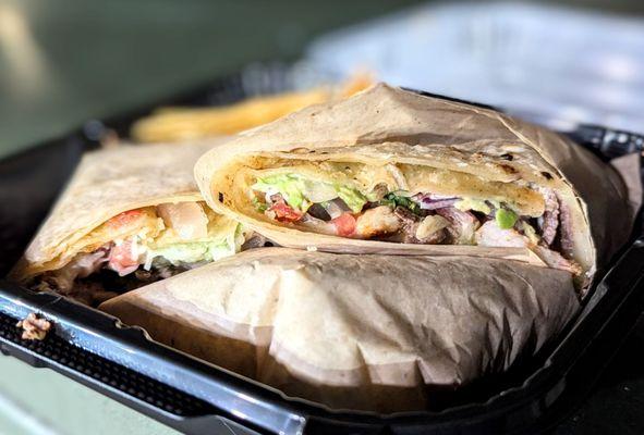 Surf and turf burrito