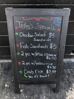 Today's Specials