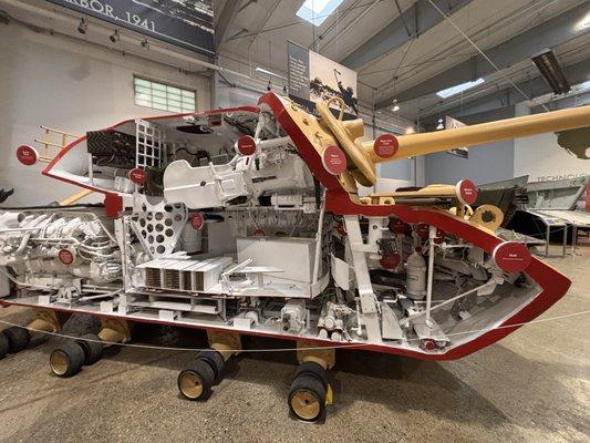 M48A1 Patton Tank cut in half