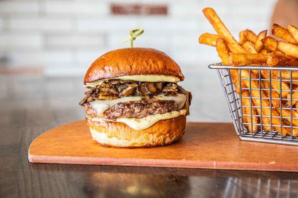 Mushroom Swiss Burger