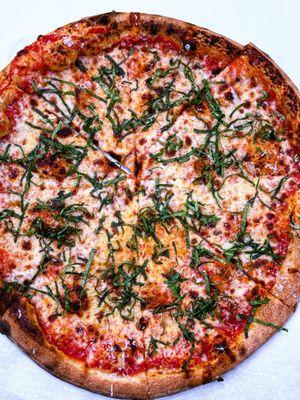 Cheese pie with basil