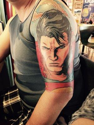 Superman tattoo by Robert_tattooer