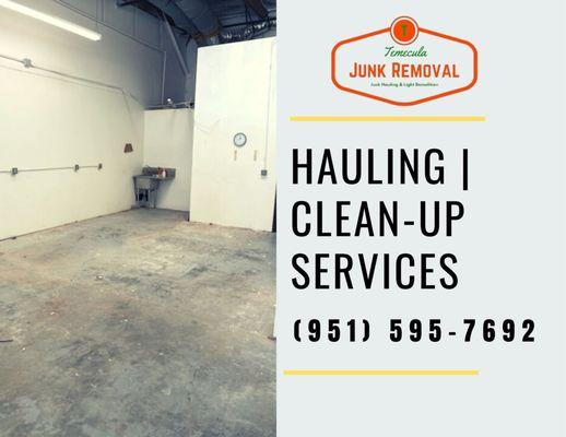 Temecula's Junk Removal - Hauling, clean-up, light demolition. Junk Hauling company in Murrieta and Temecula, CA.