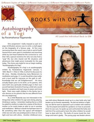 Double Page Book Reviews - for Publication in OM Times Magazine! Conscious Books for a Conscious Community!