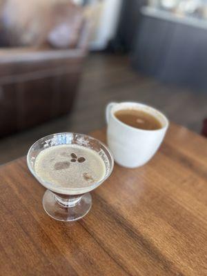 Espresso Martini and hot apple cider