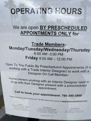 This is a type of sign that Details Tile should consider, warning walk up customers it is not a retail store to shop.