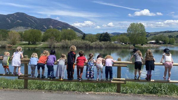 Preschoolers enjoying nature